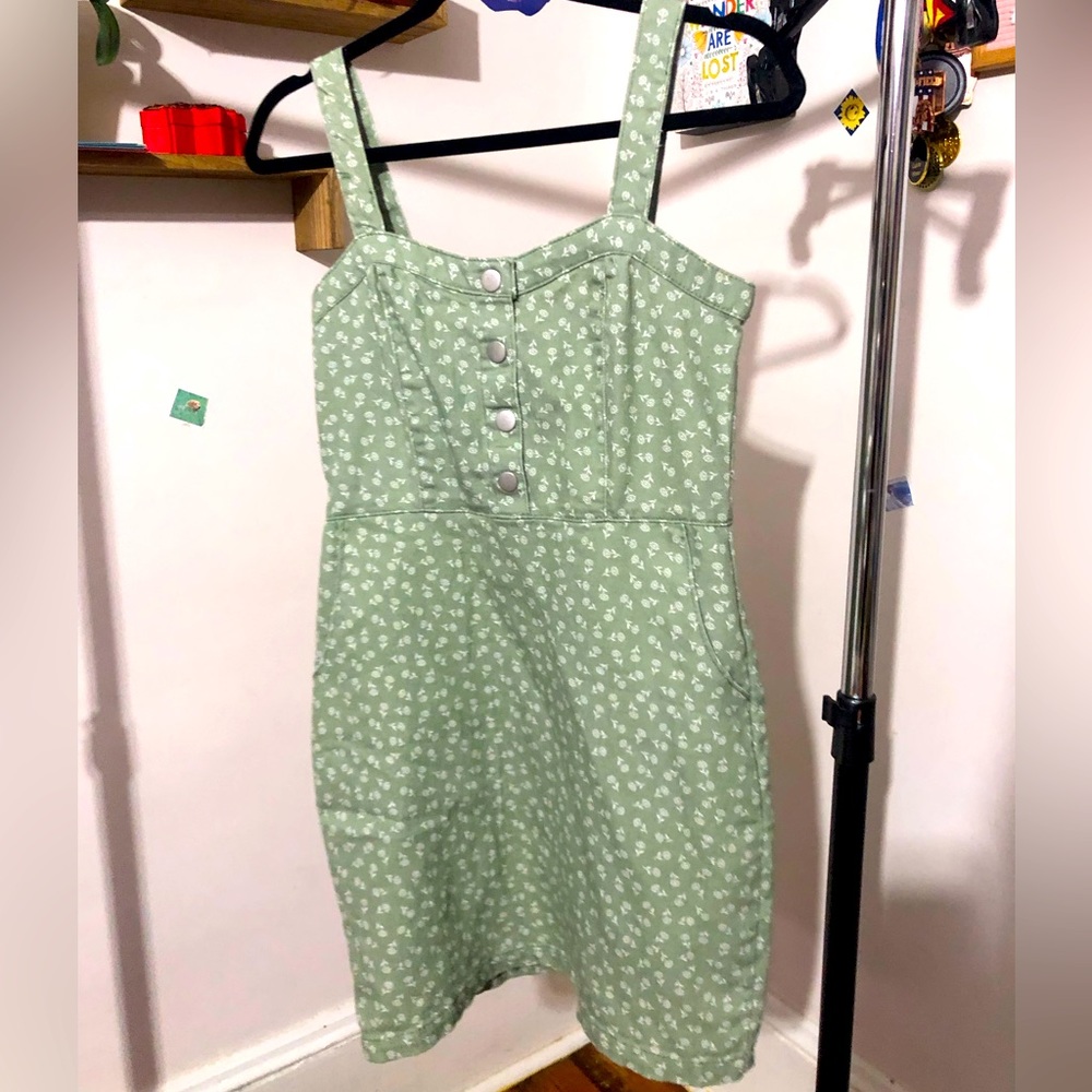 Green flower dress